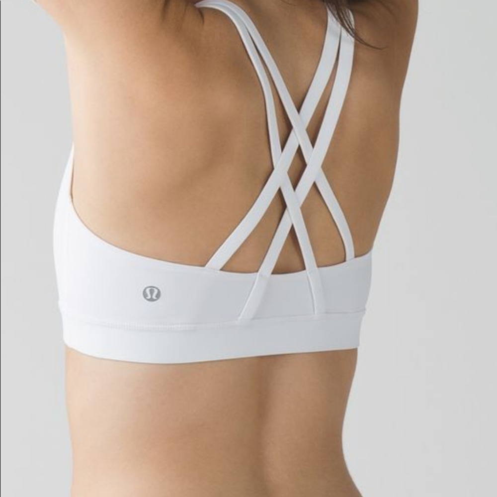 NWT Lululemon White Energy Bra Size 6 - Picture 1 of 8